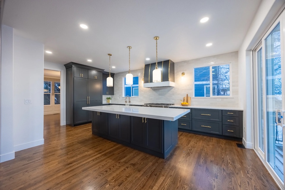 Warm custom kitchen designed and built by Prime Craft Renovation