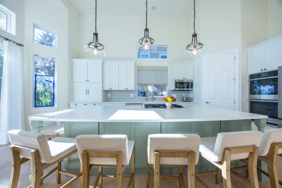 Open kitchen remodeled through Prime Craft's coordinated process