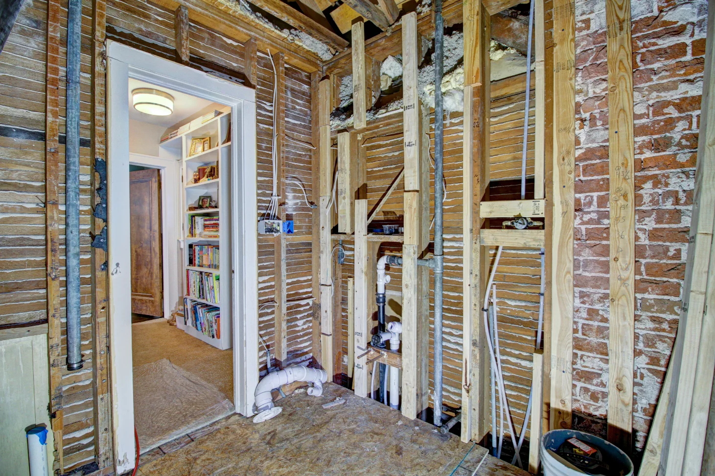 Unfinished Queens Village bathroom before Prime Craft completed the remodel